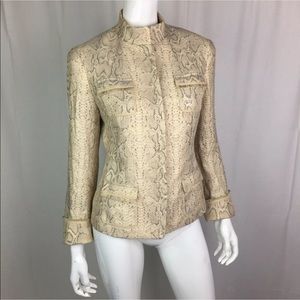 Elie Tahari Python Print Jacket